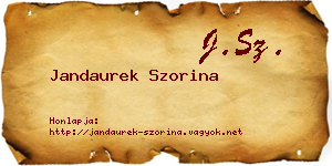 Jandaurek Szorina névjegykártya